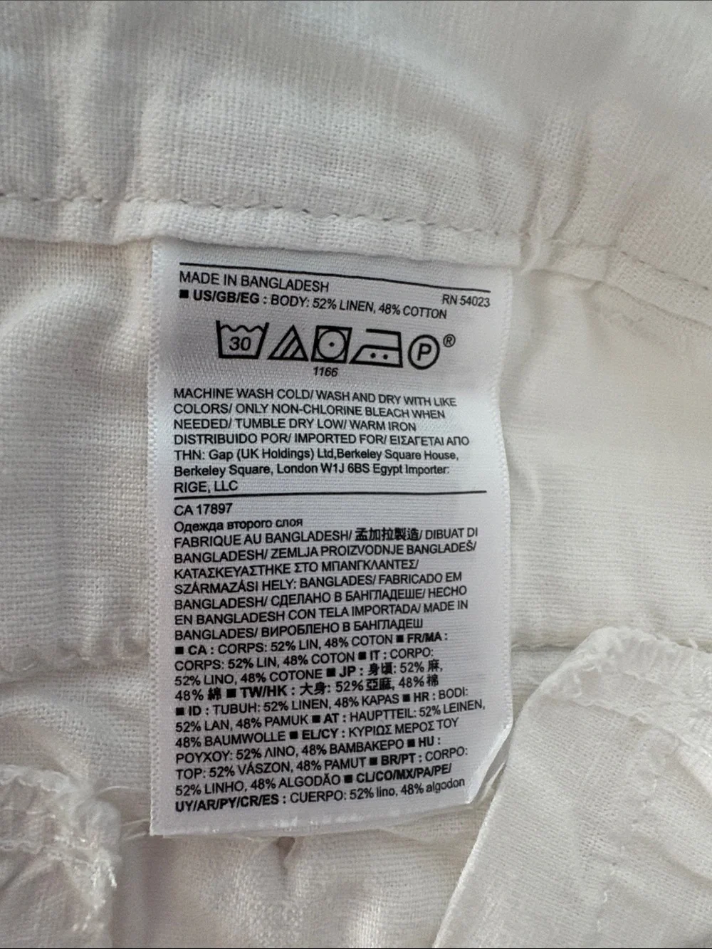 BANANA REPUBLIC Linen Blend Cuffed Ankle Pants in White Size 8 -- SUMMERTIME!!!